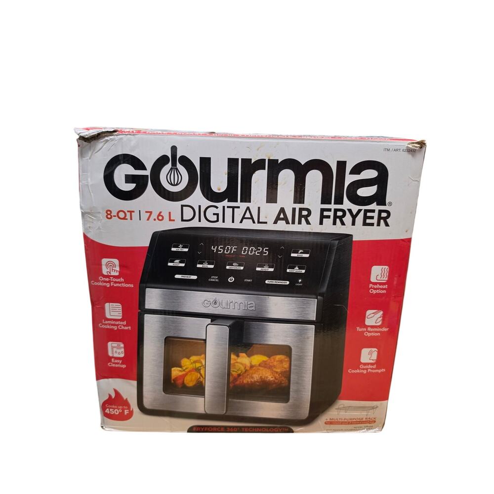 Gourmia 8-Quart Digital Air Fryer with Window & Light